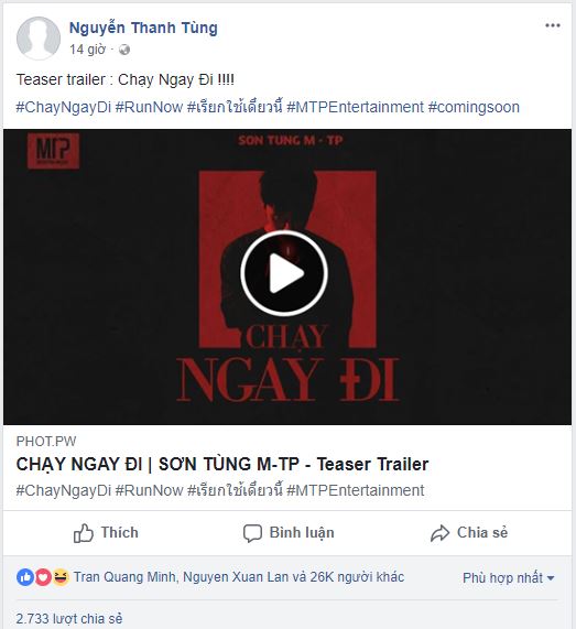 MV Chạy ngay đi: Những con số biết nói cho thấy sức hút của Sơn Tùng M-TP